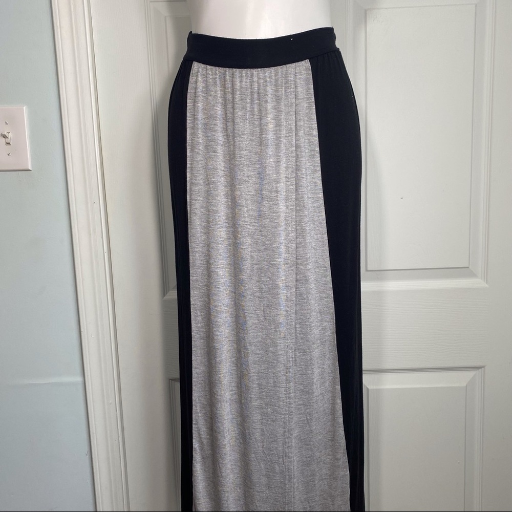 Malloy Long Color-block Skirt